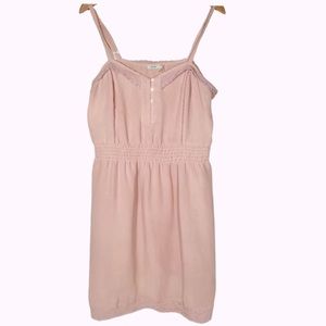 Kimchi Blue Blush Pink Tank Minidress Long Tank Top With Adjustable Straps. L